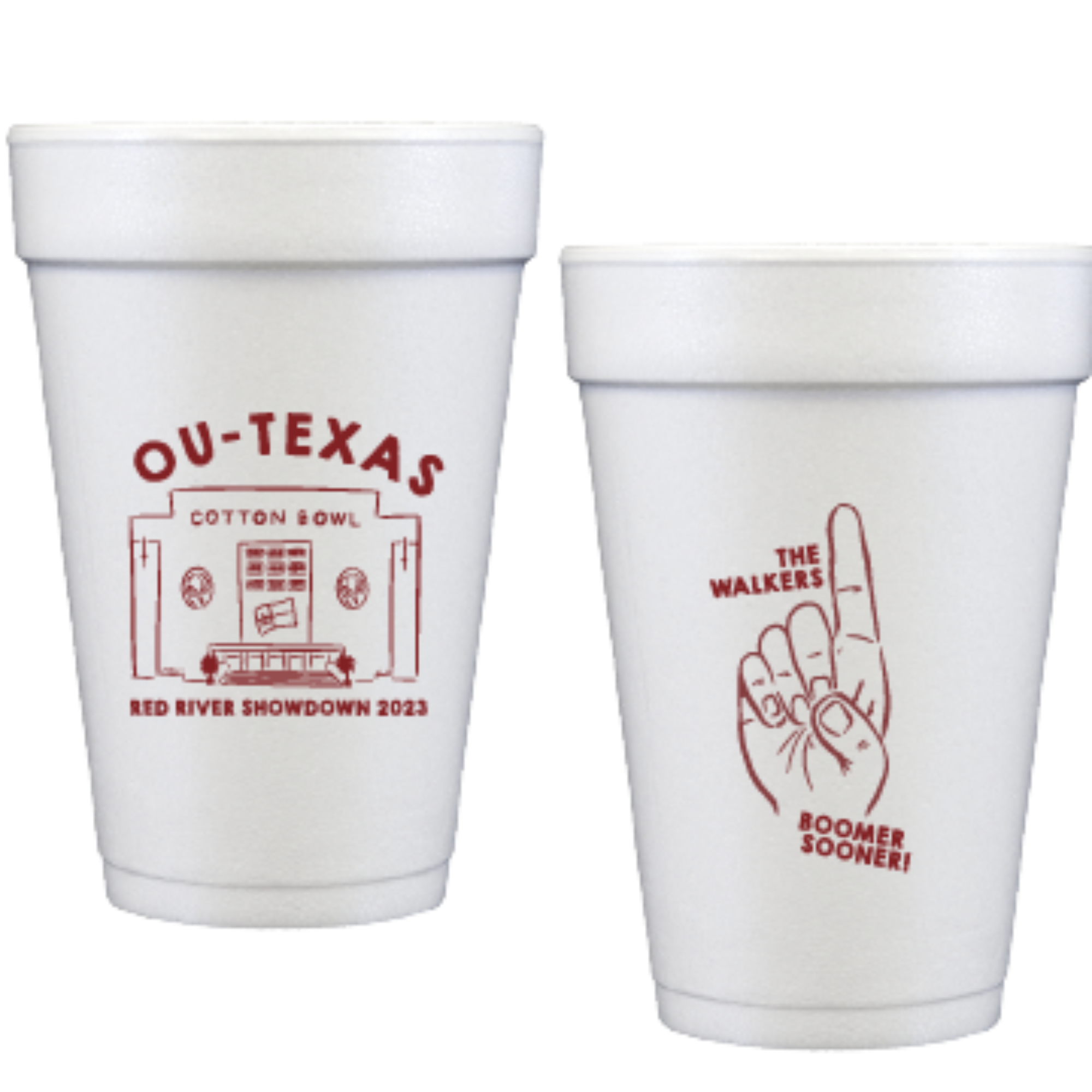 OU Red River Personalized Styrofoam Cup