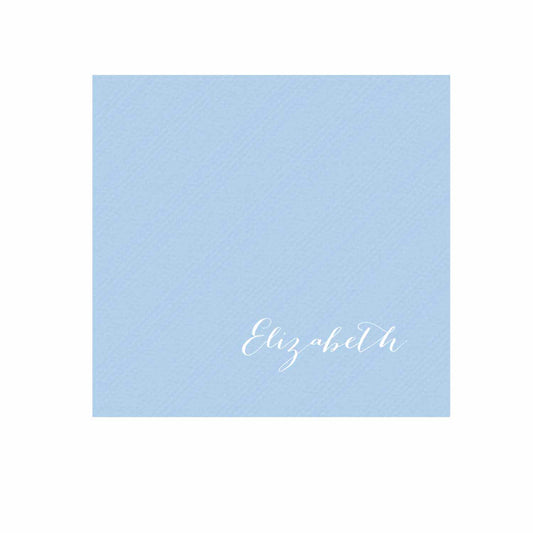 blockprint blue Personalized Cocktail Napkins