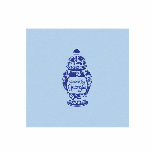 blue & white Personalized Cocktail Napkins