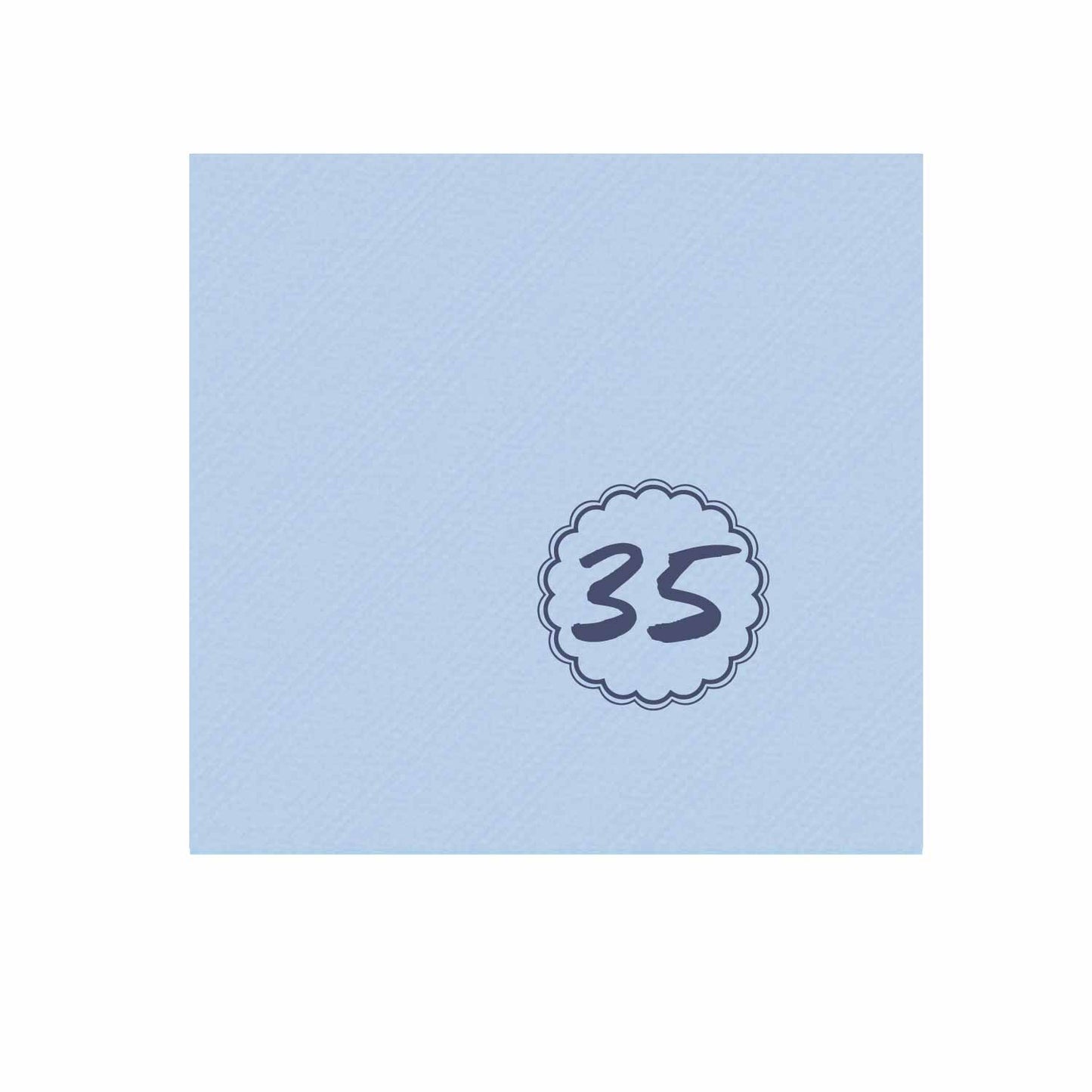 blue scallop Personalized Cocktail Napkins