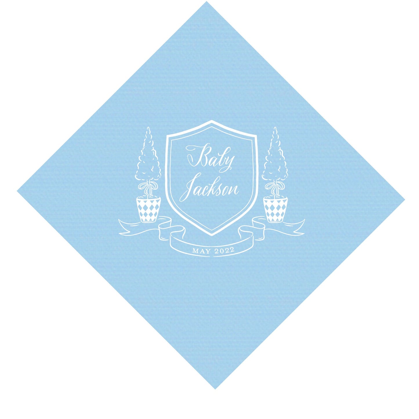 boxwoods Personalized Cocktail Napkins