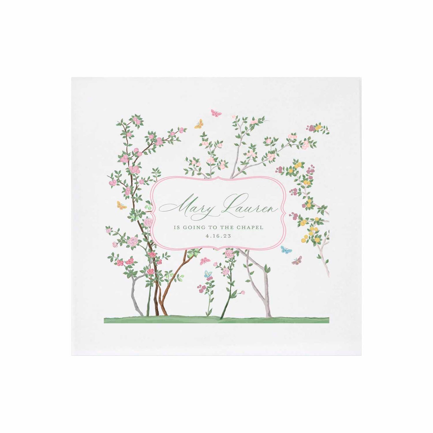 chinoiserie Personalized Cocktail Napkins