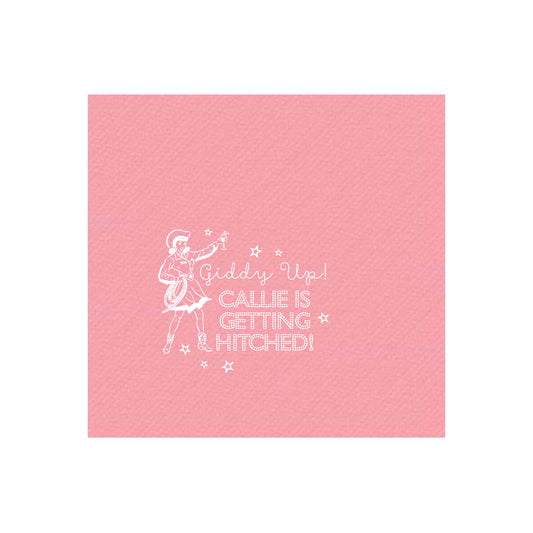 disco cowgirl Personalized Cocktail Napkins