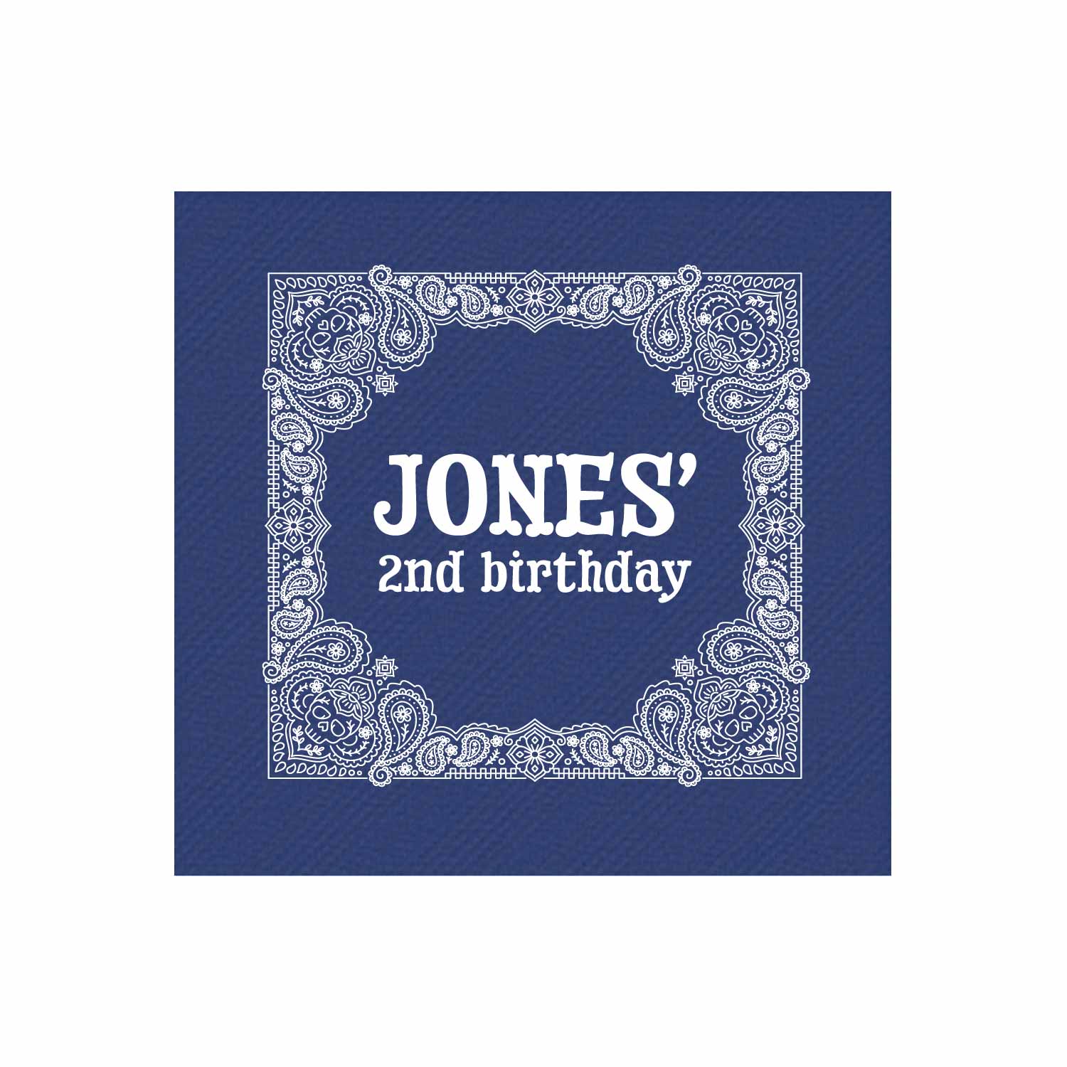 first rodeo personalized cocktail napkins