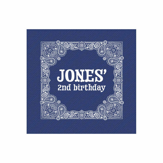 first rodeo personalized cocktail napkins