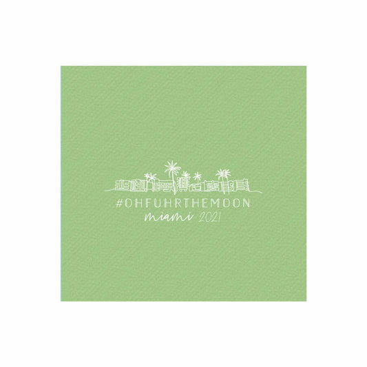 miami personalized cocktail napkins