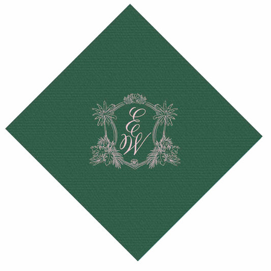 palms beach personalized cocktail napkins