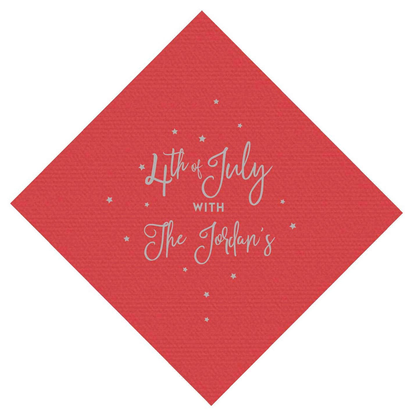 patriotic personalized cocktail napkins