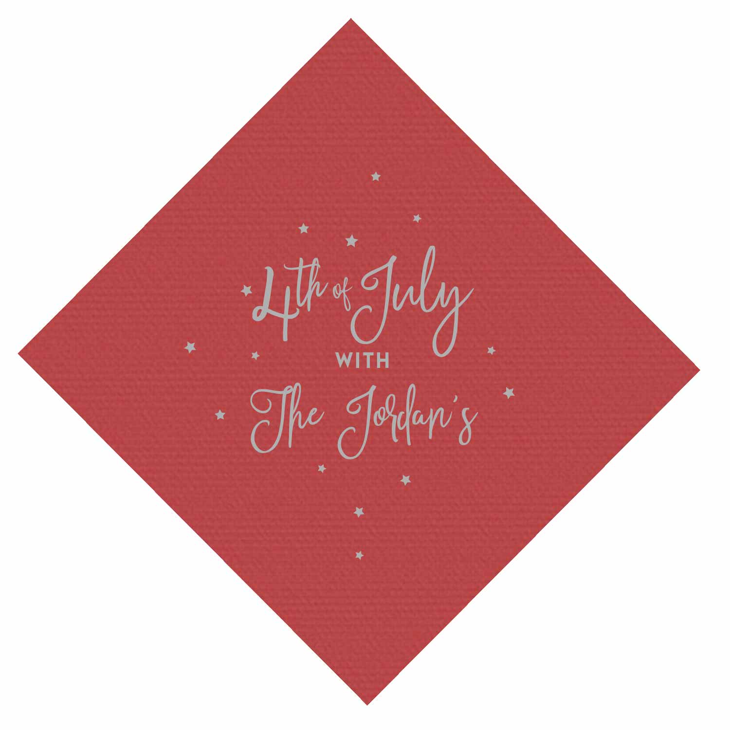 patriotic personalized cocktail napkins