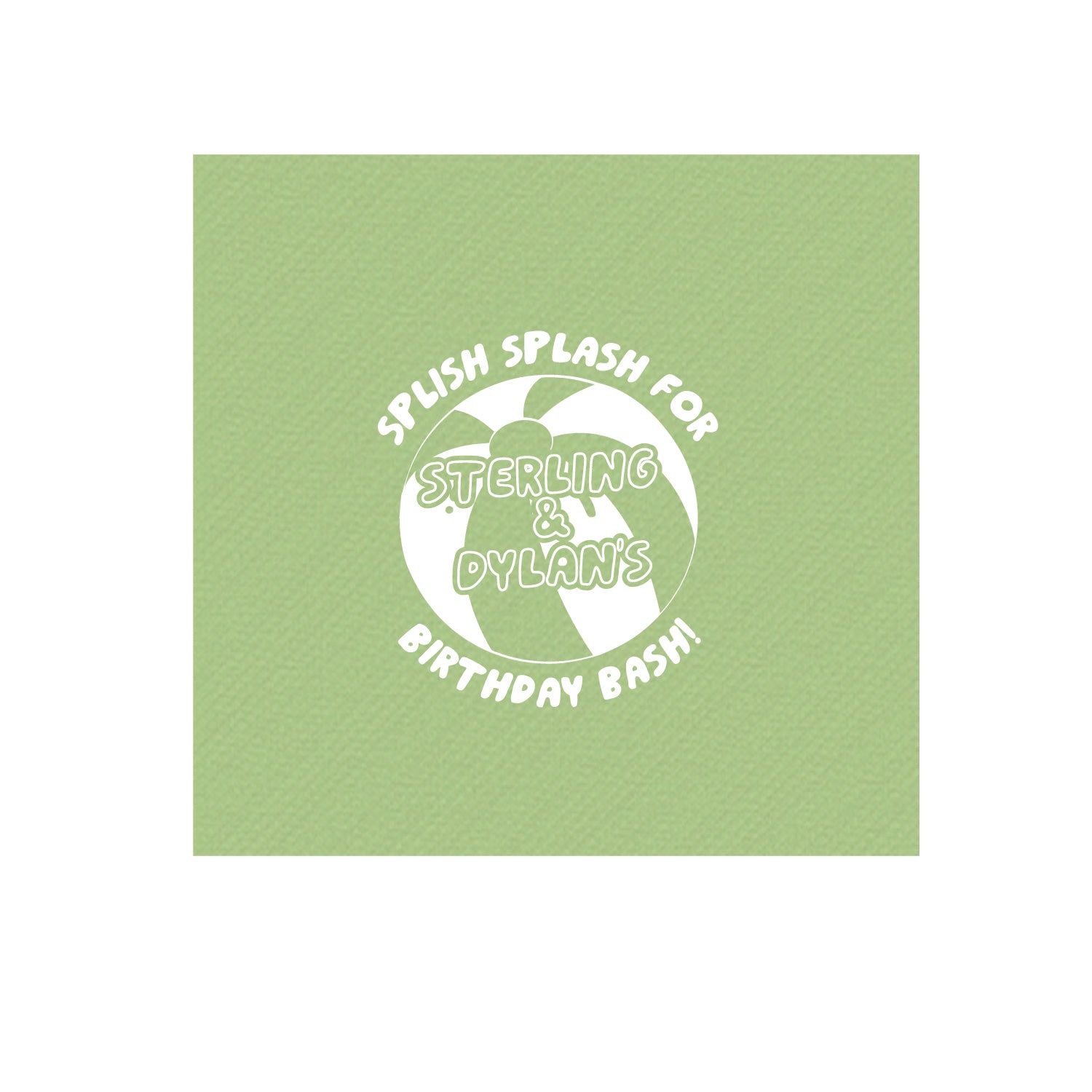 poppy crest personalized cocktail napkins