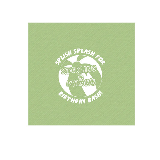 poppy crest personalized cocktail napkins
