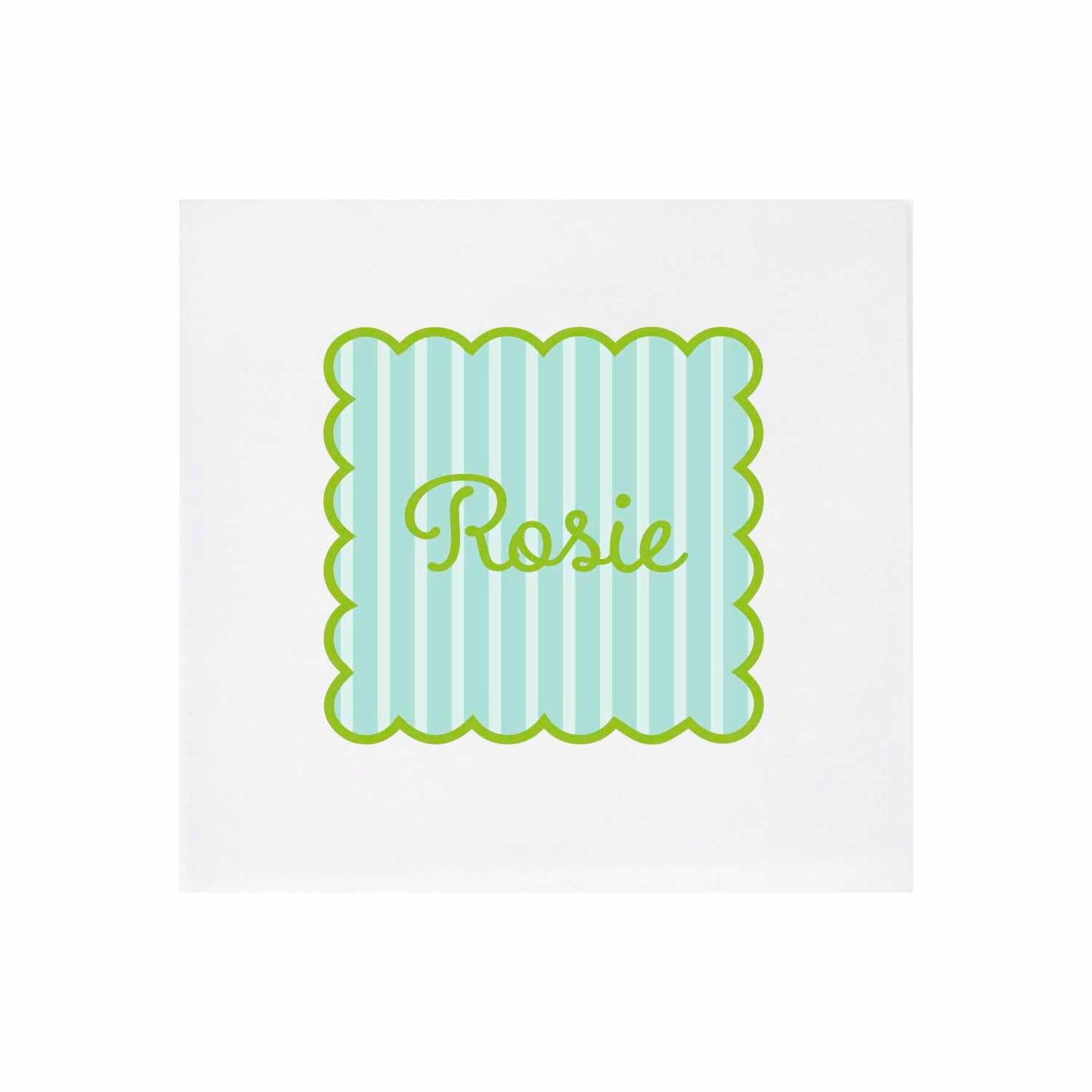 scallops and stripes personalized cocktail napkins