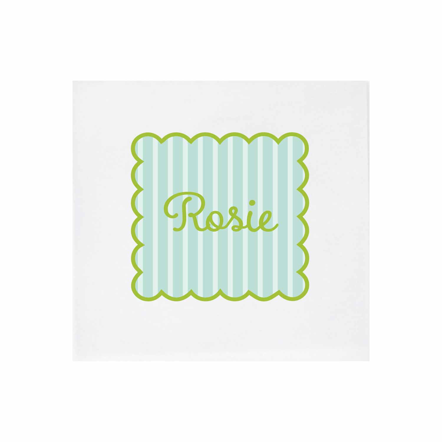 scallops and stripes personalized cocktail napkins