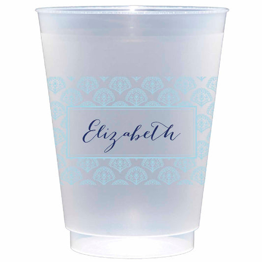 blockprint blue Personalized Flex Cup
