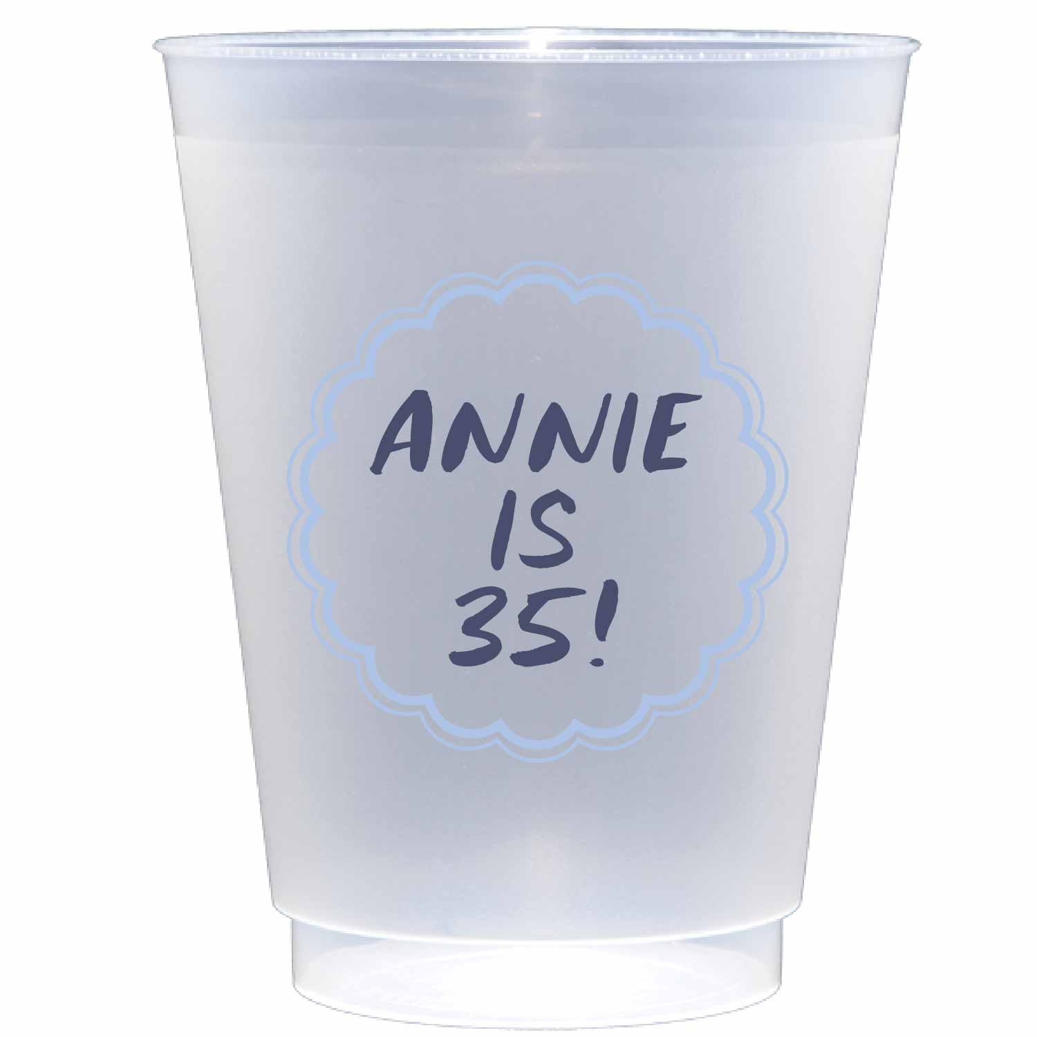blue scallop Personalized Flex Cup