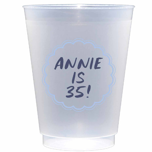 blue scallop Personalized Flex Cup