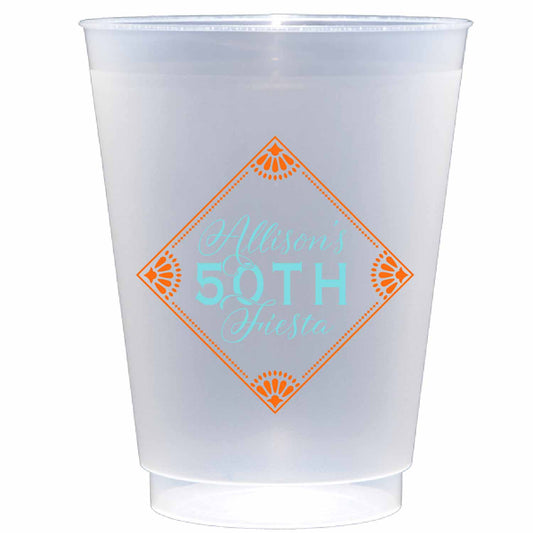 Personalized fiesta diamond | Frosted flex cup