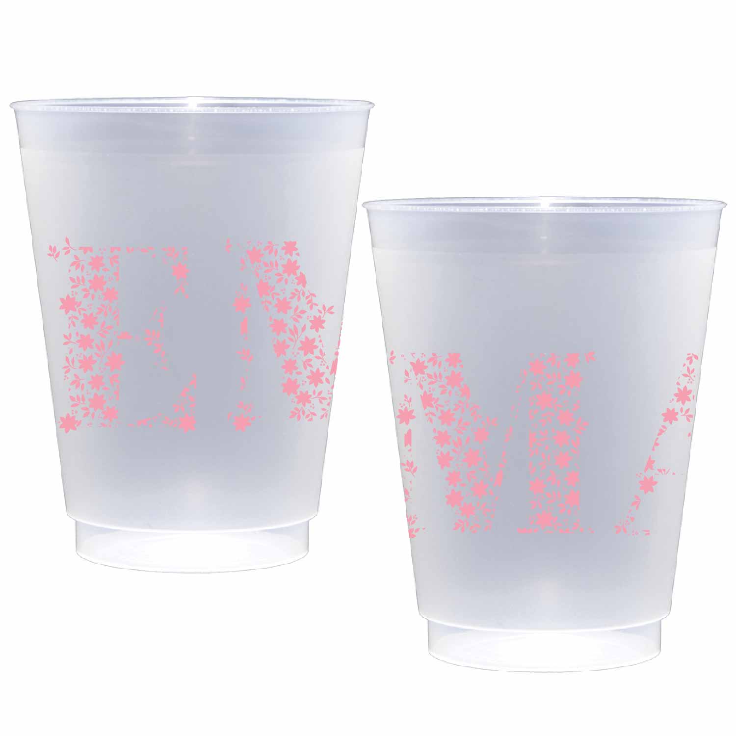 Floral Frosted Glass Can Cup Glass Can Cup Frosted Glass Can Cup