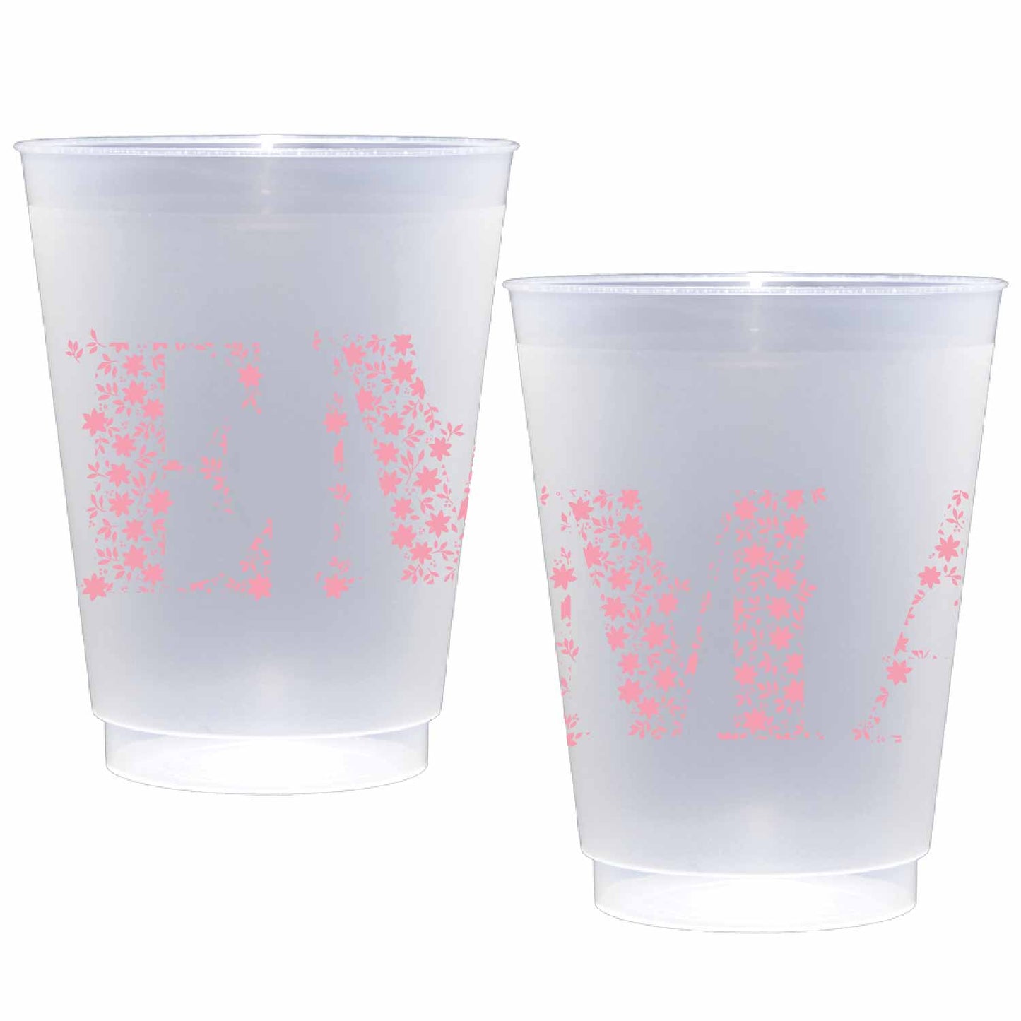 floral personalized flex cup