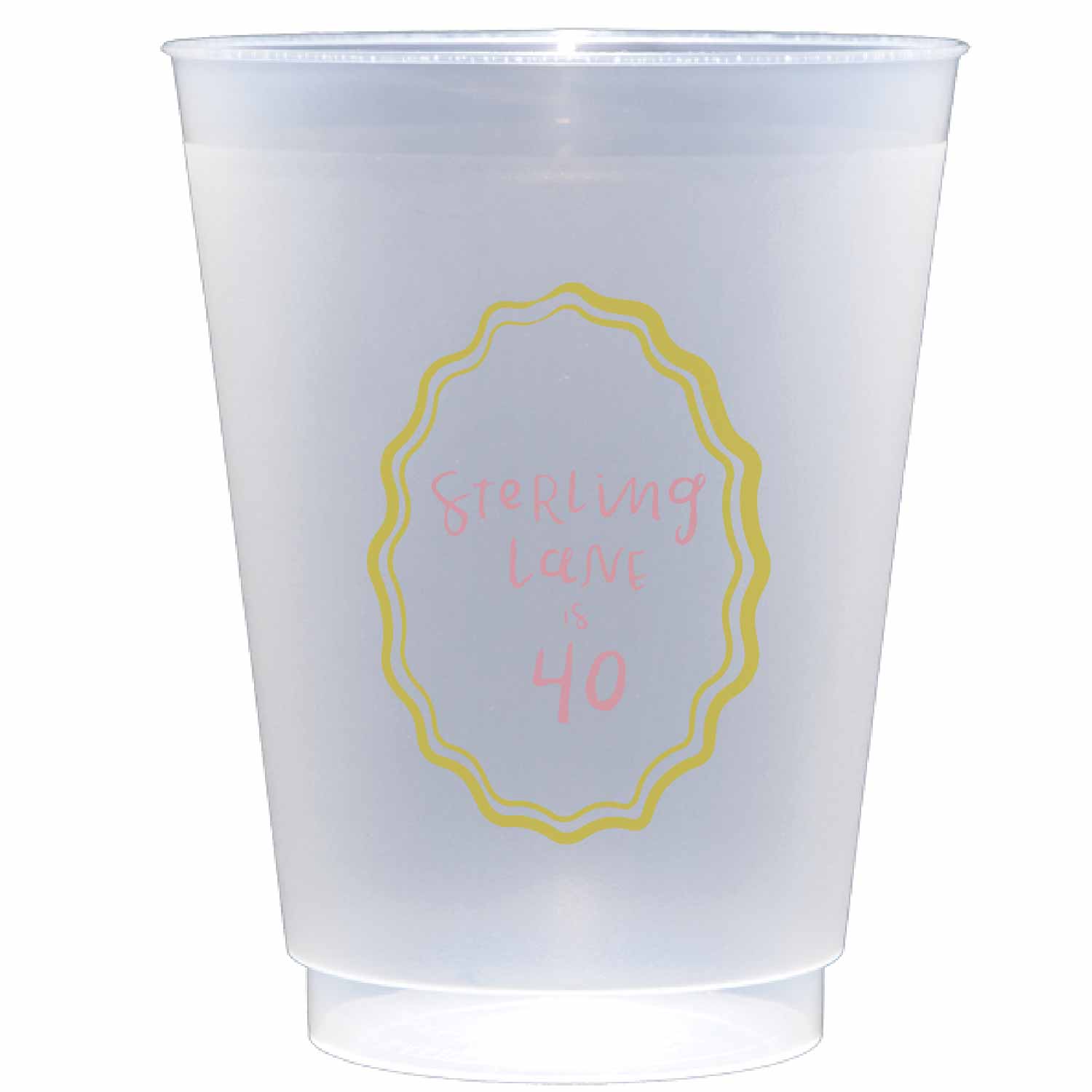 Personalized hand lettering | Frosted flex cup
