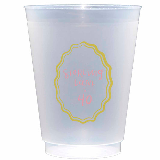 Personalized hand lettering | Frosted flex cup