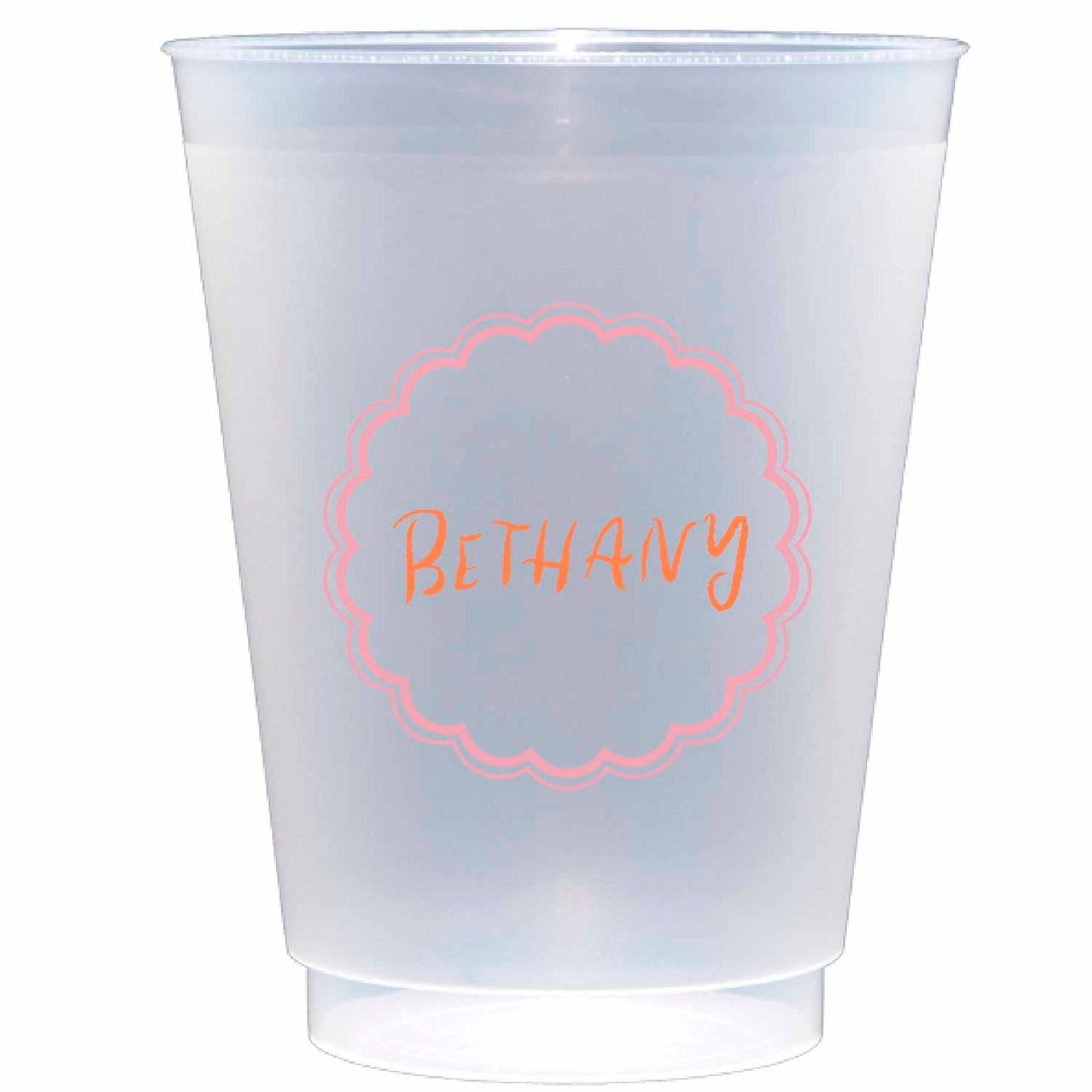 Personalized hand lettering | Frosted flex cup