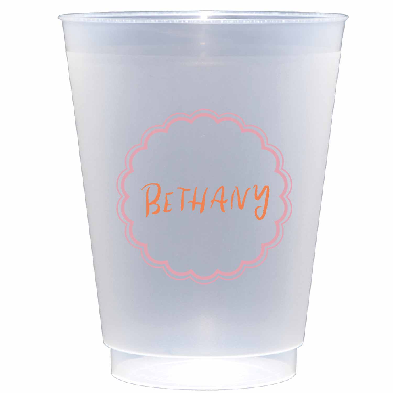 Personalized hand lettering | Frosted flex cup