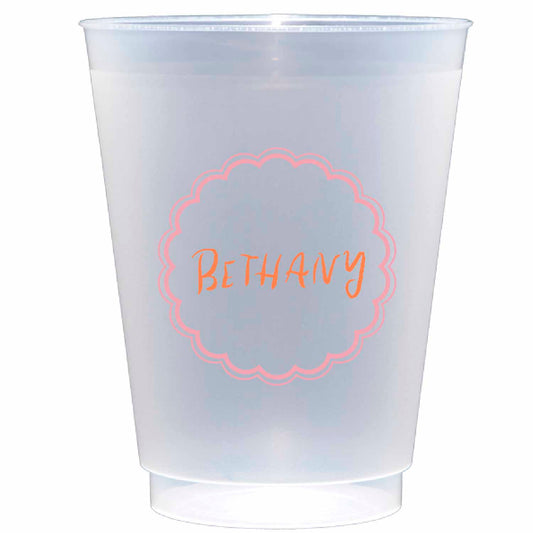 Personalized hand lettering | Frosted flex cup