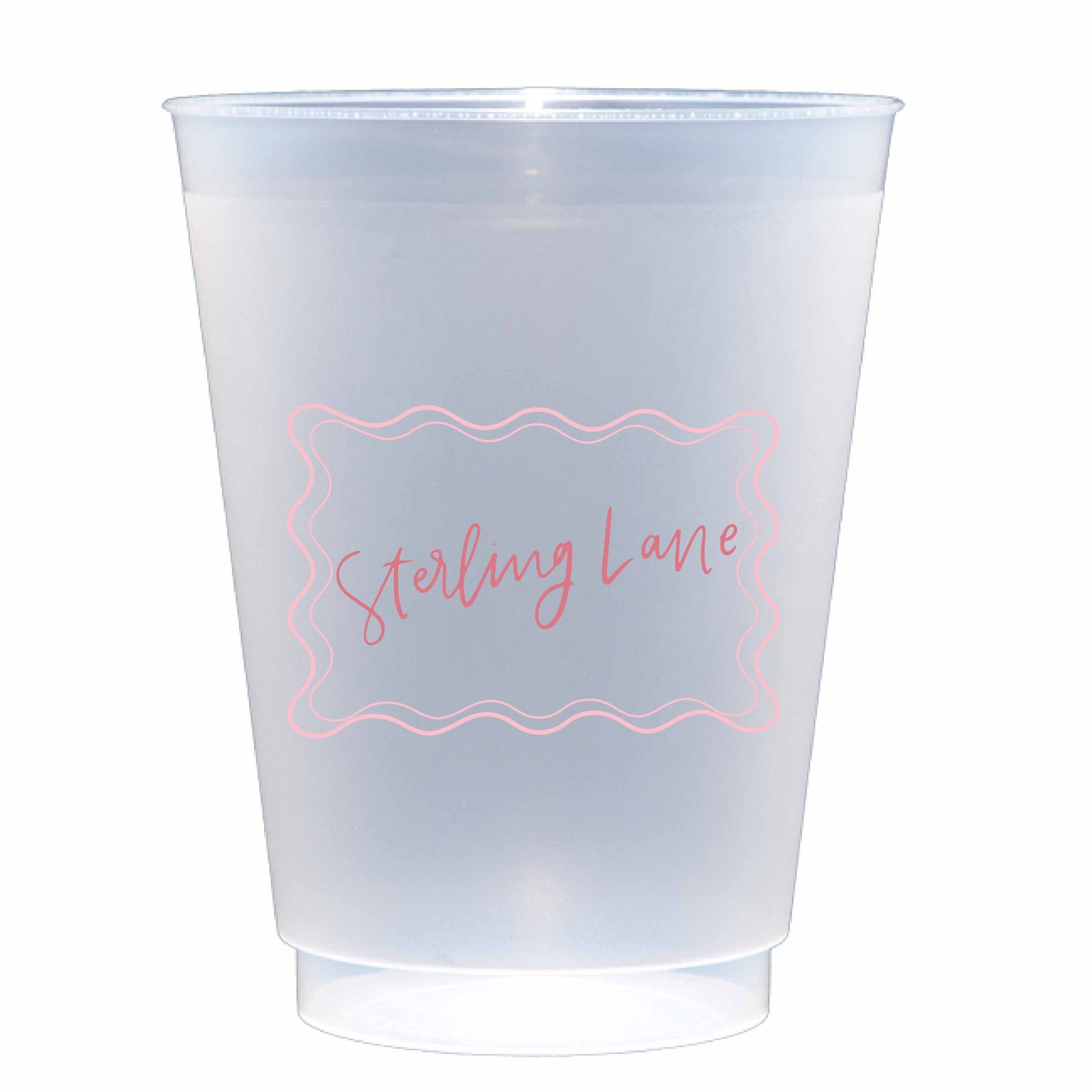 Personalized hand lettering | Frosted flex cup