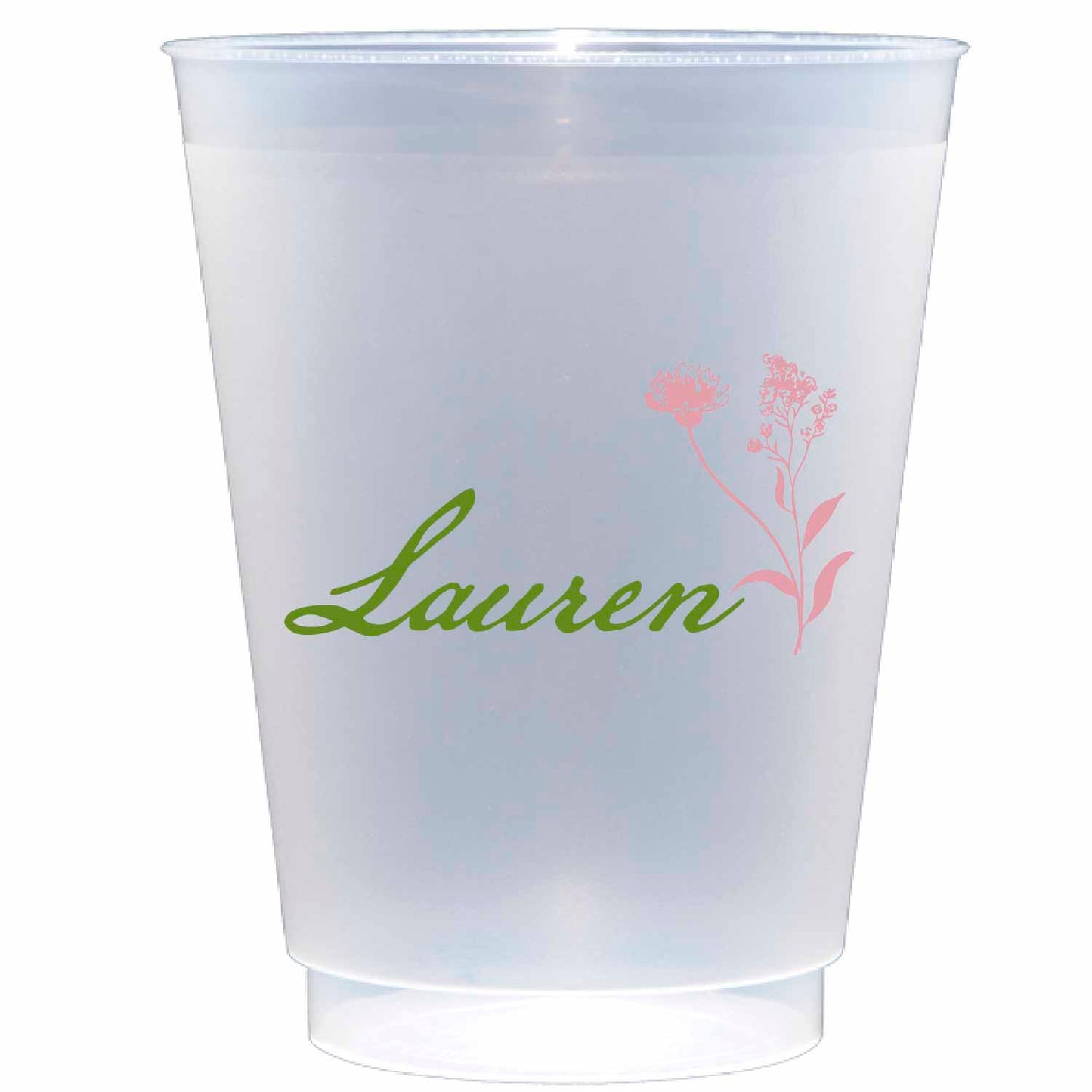floral personalized flex cup