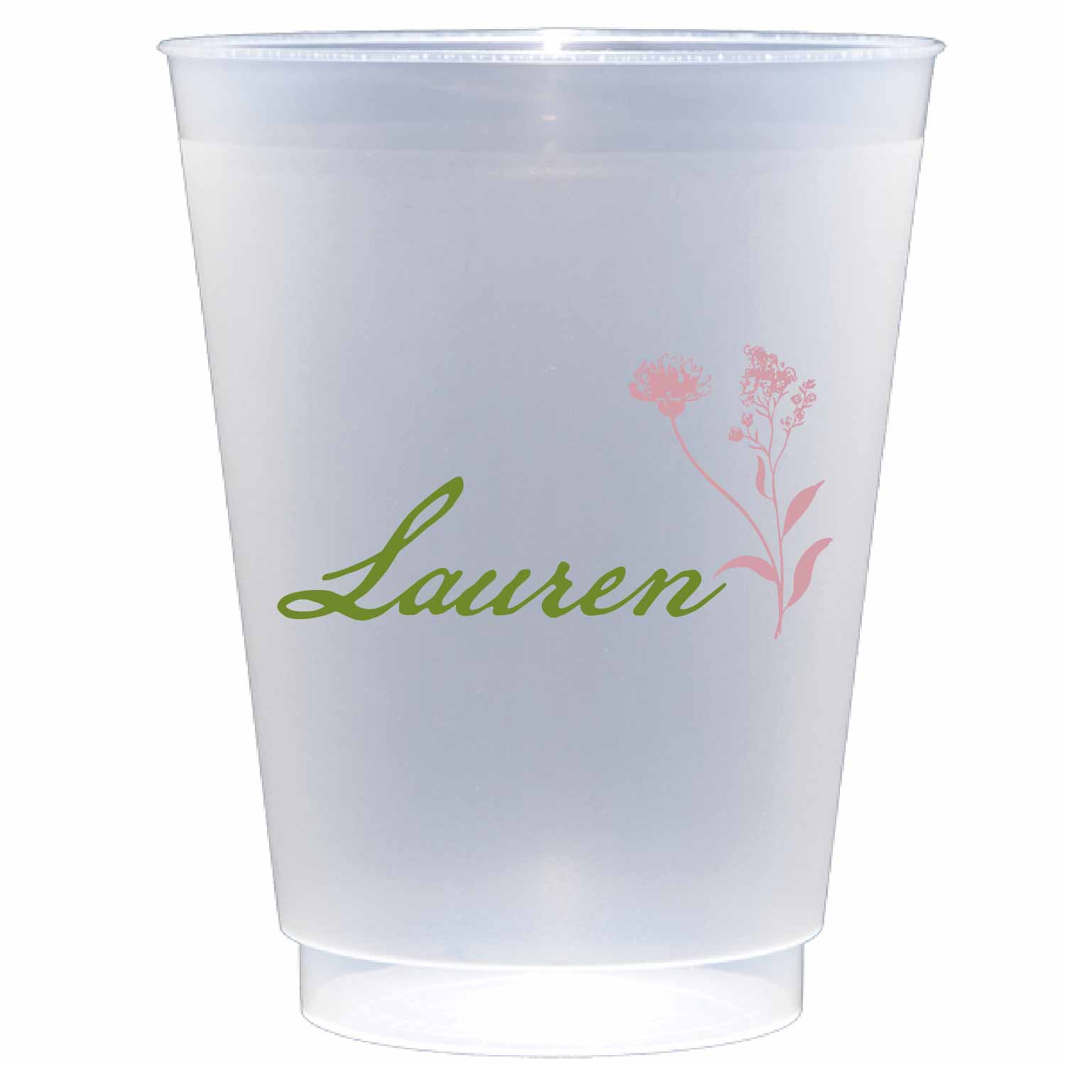 floral personalized flex cup