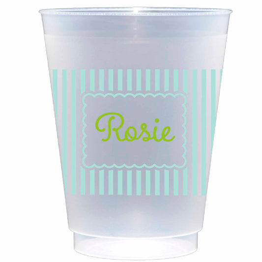 scallops and stripes personalized flex cup
