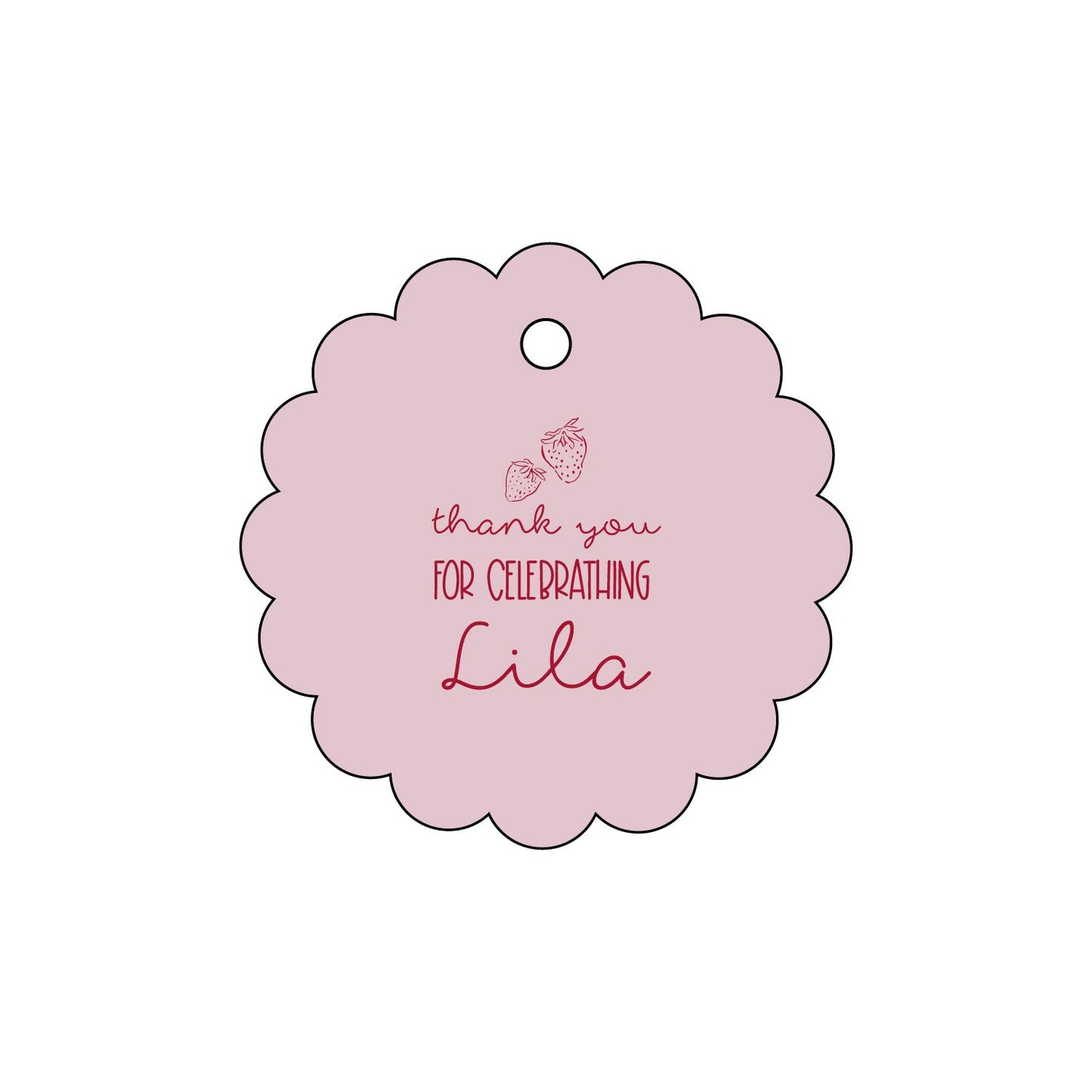 berry personalized gift tags