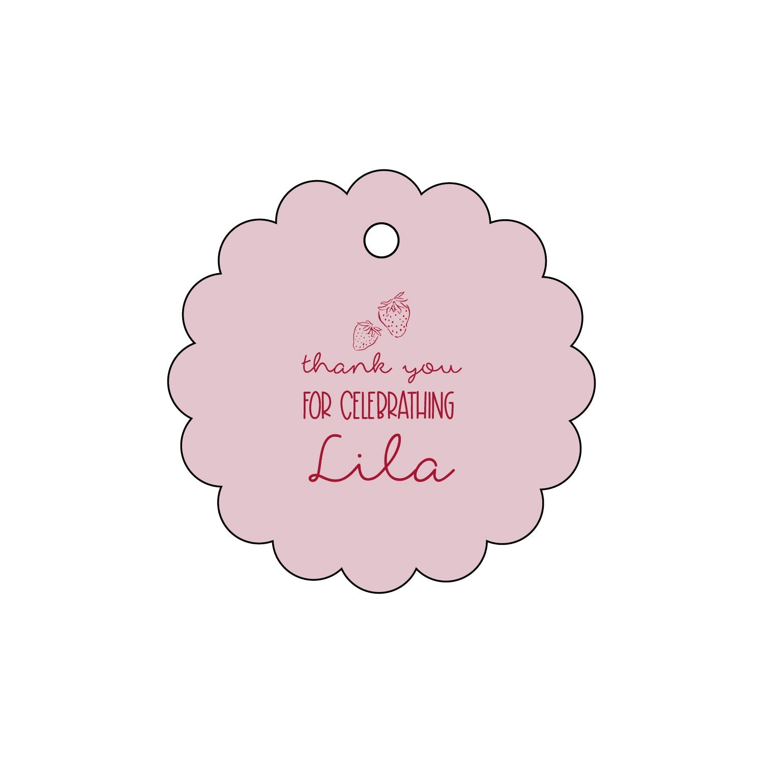 berry personalized gift tags