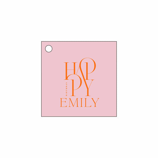 happy (classic)  Personalized Gift Tags