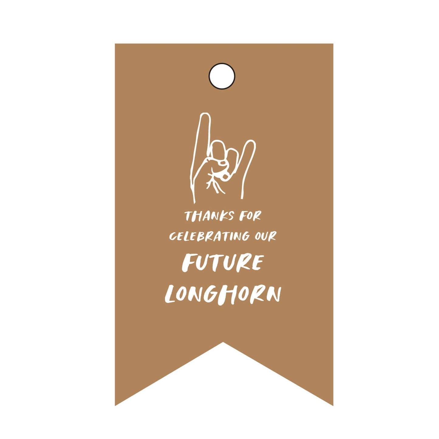 hook em baby personalized gift tags