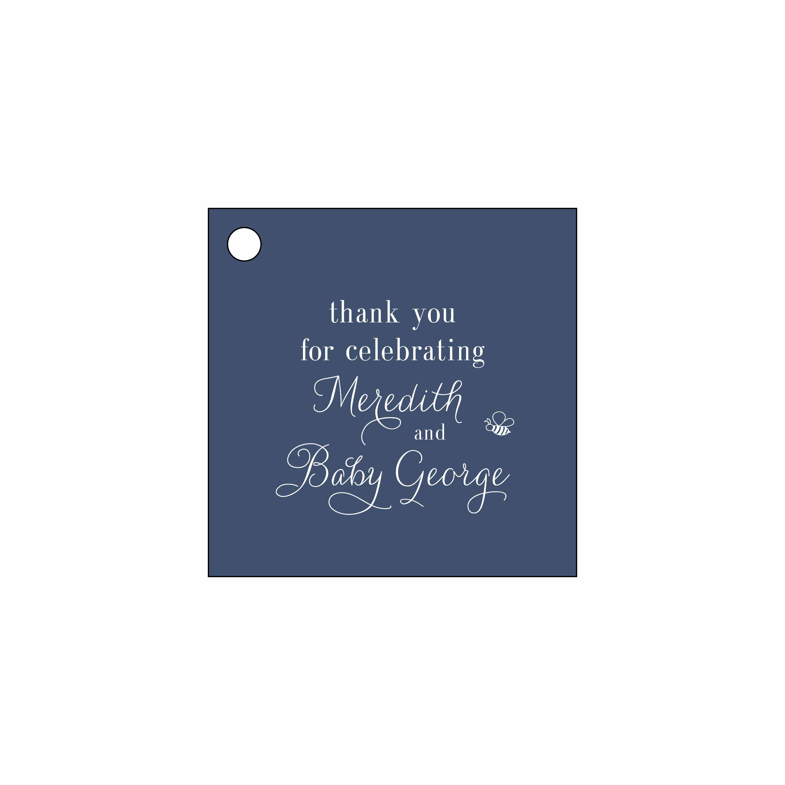 Blue and White Personalized Gift Tags