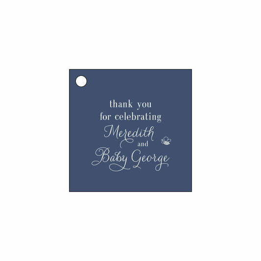 Blue and White Personalized Gift Tags