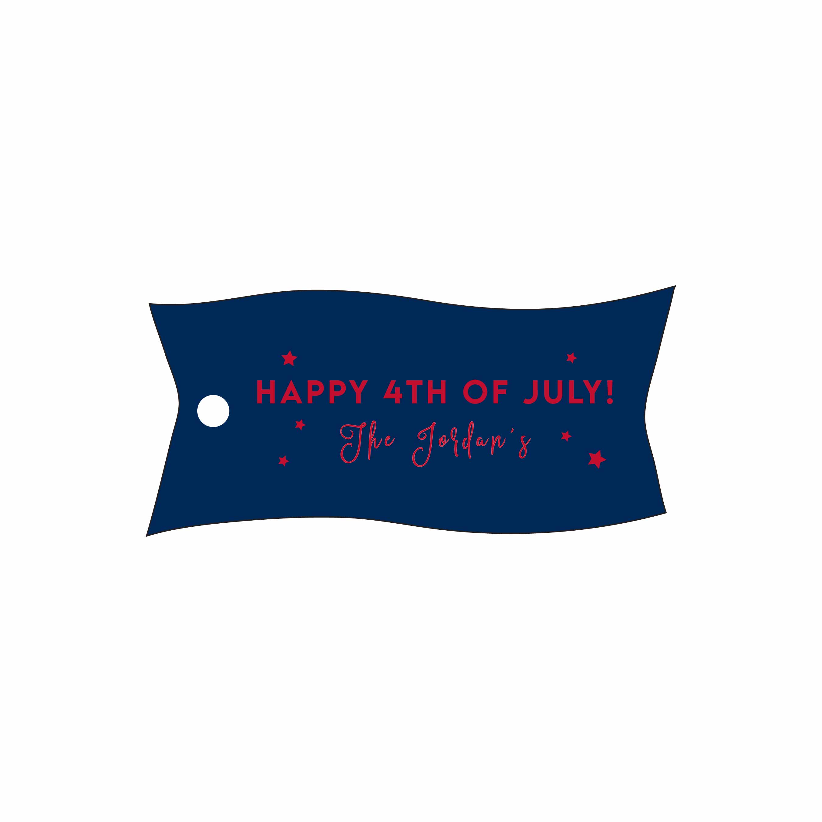 patriotic Personalized Gift Tags