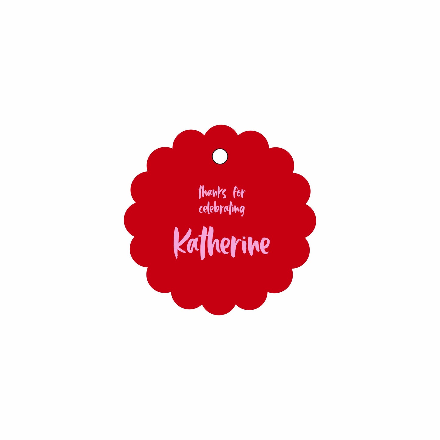 pink stripes personalized gift tags