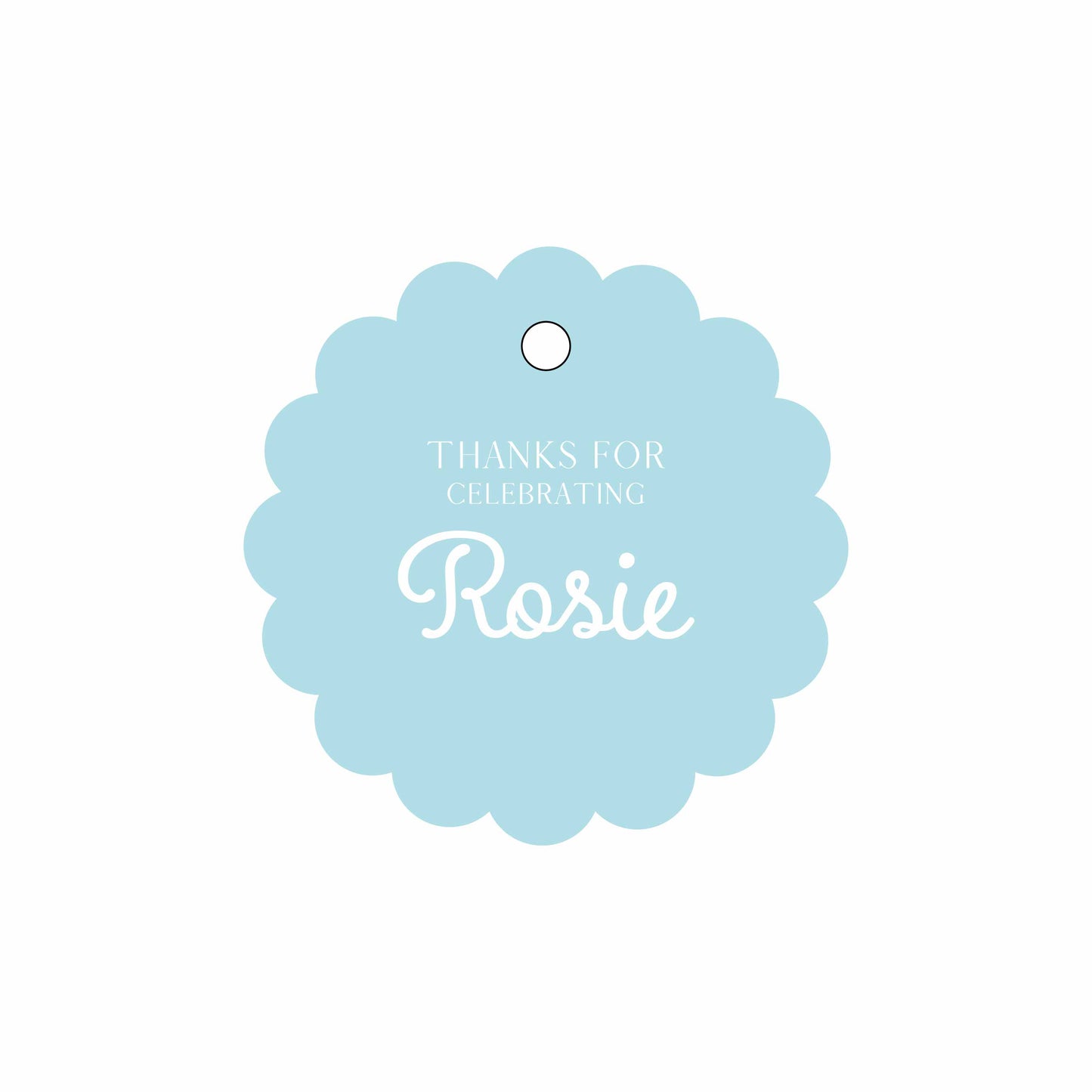scallops and stripes Personalized Gift Tags