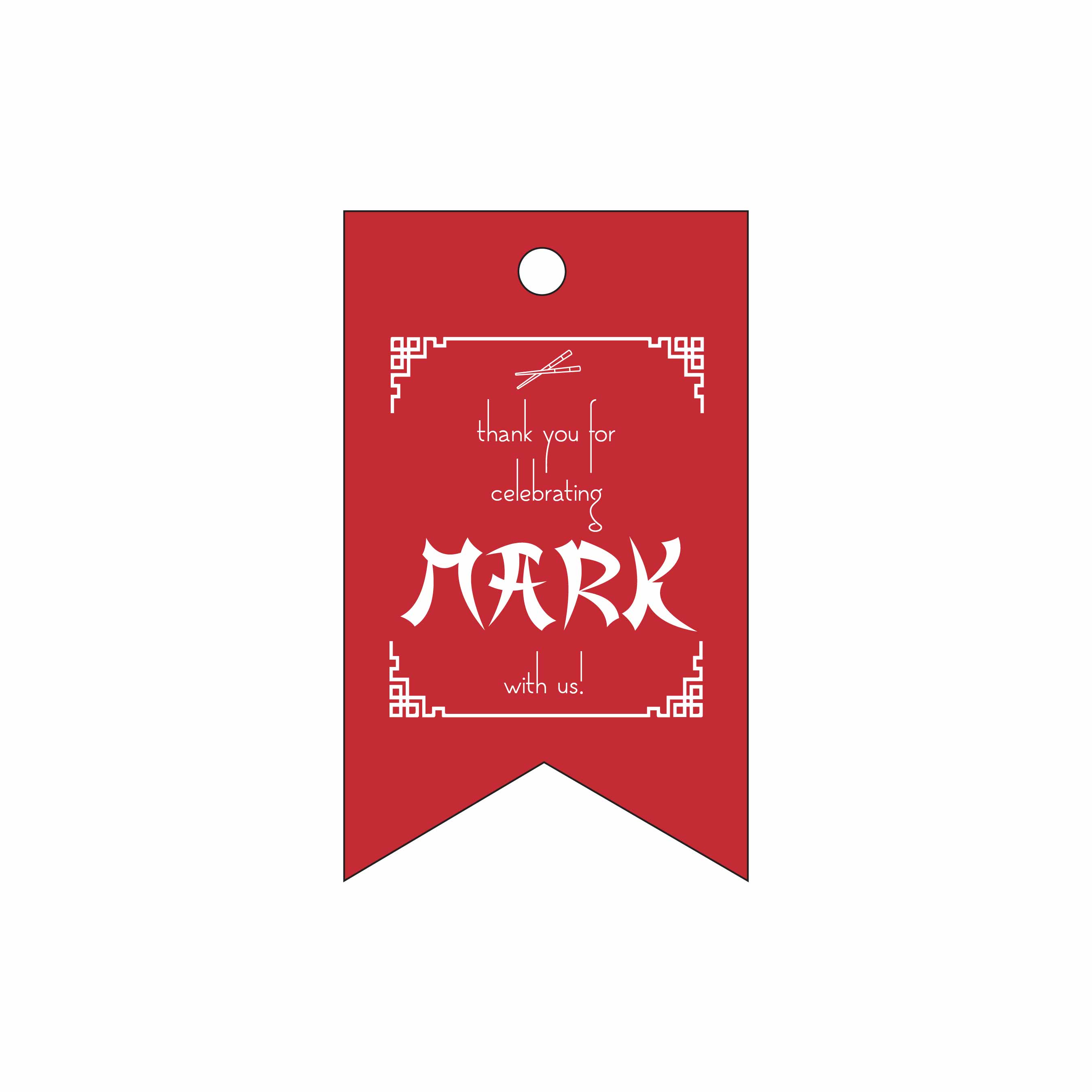 sushi, sake, hibachi green Personalized Gift Tags