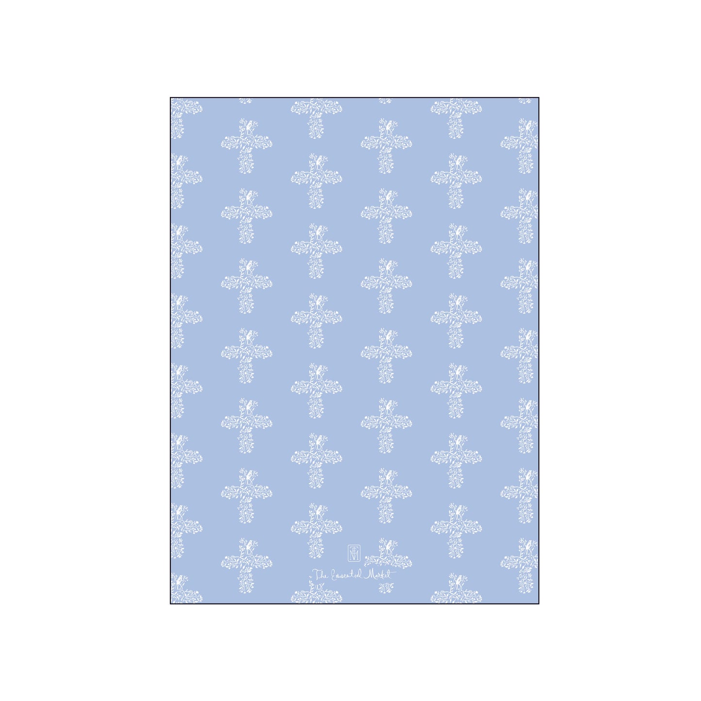 bird cross blue | invitation