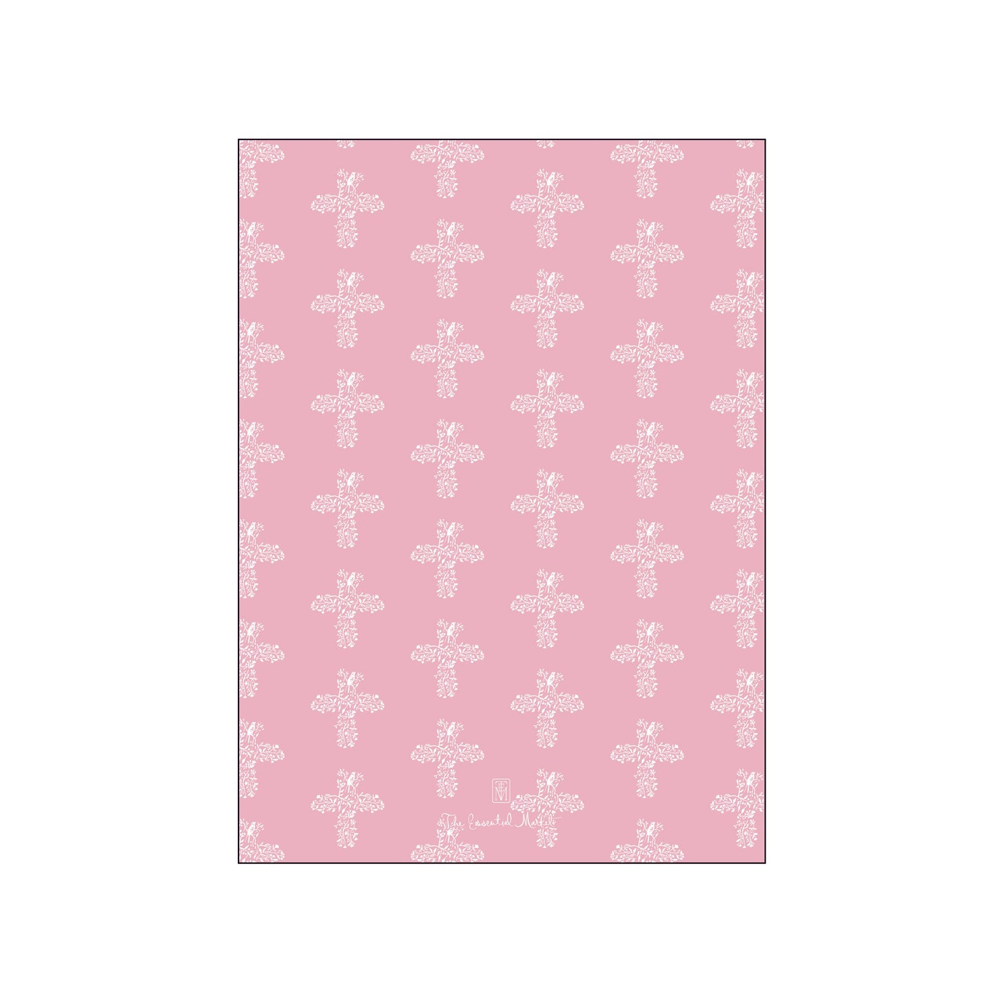 bird cross pink | invitation