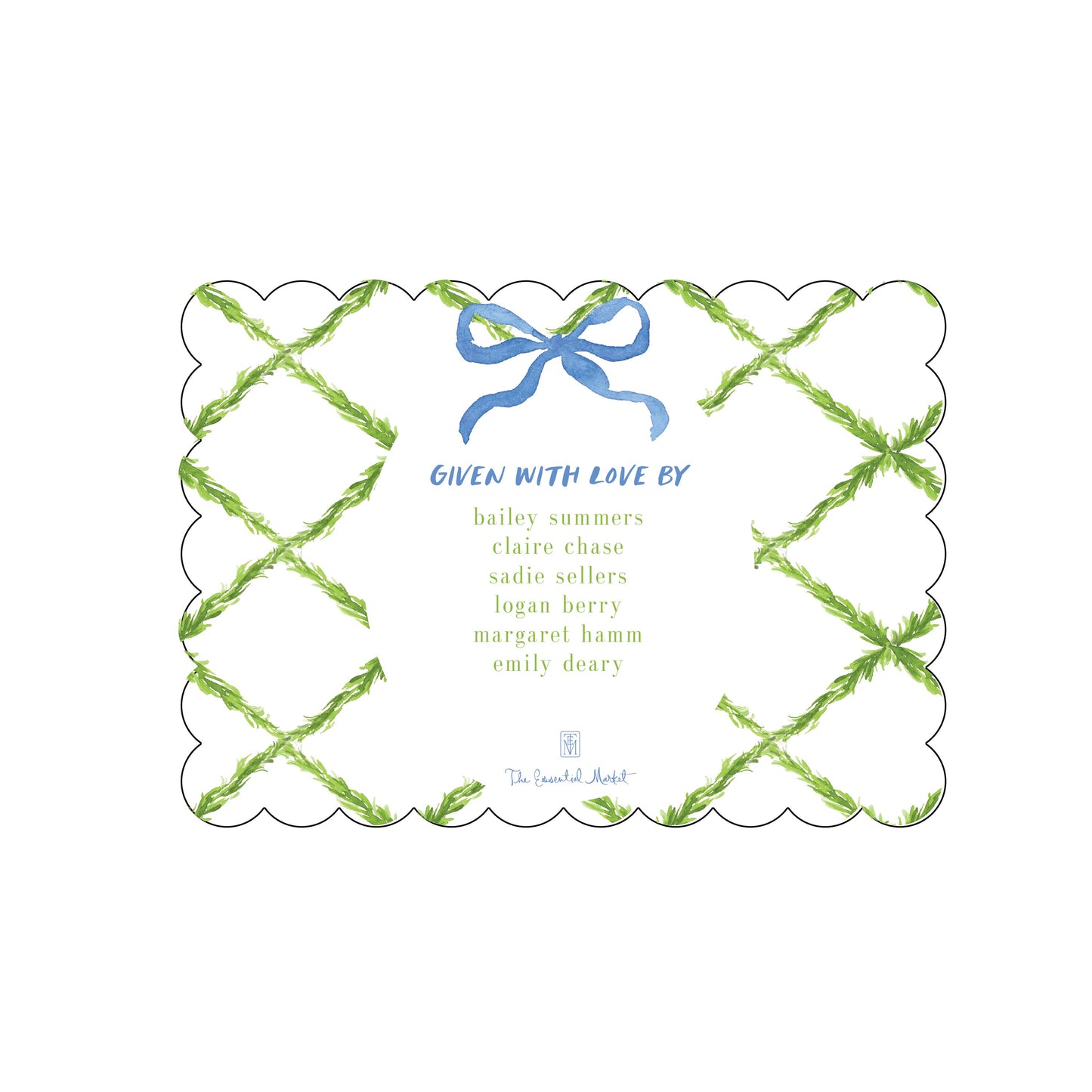 boxwood bow | invitation