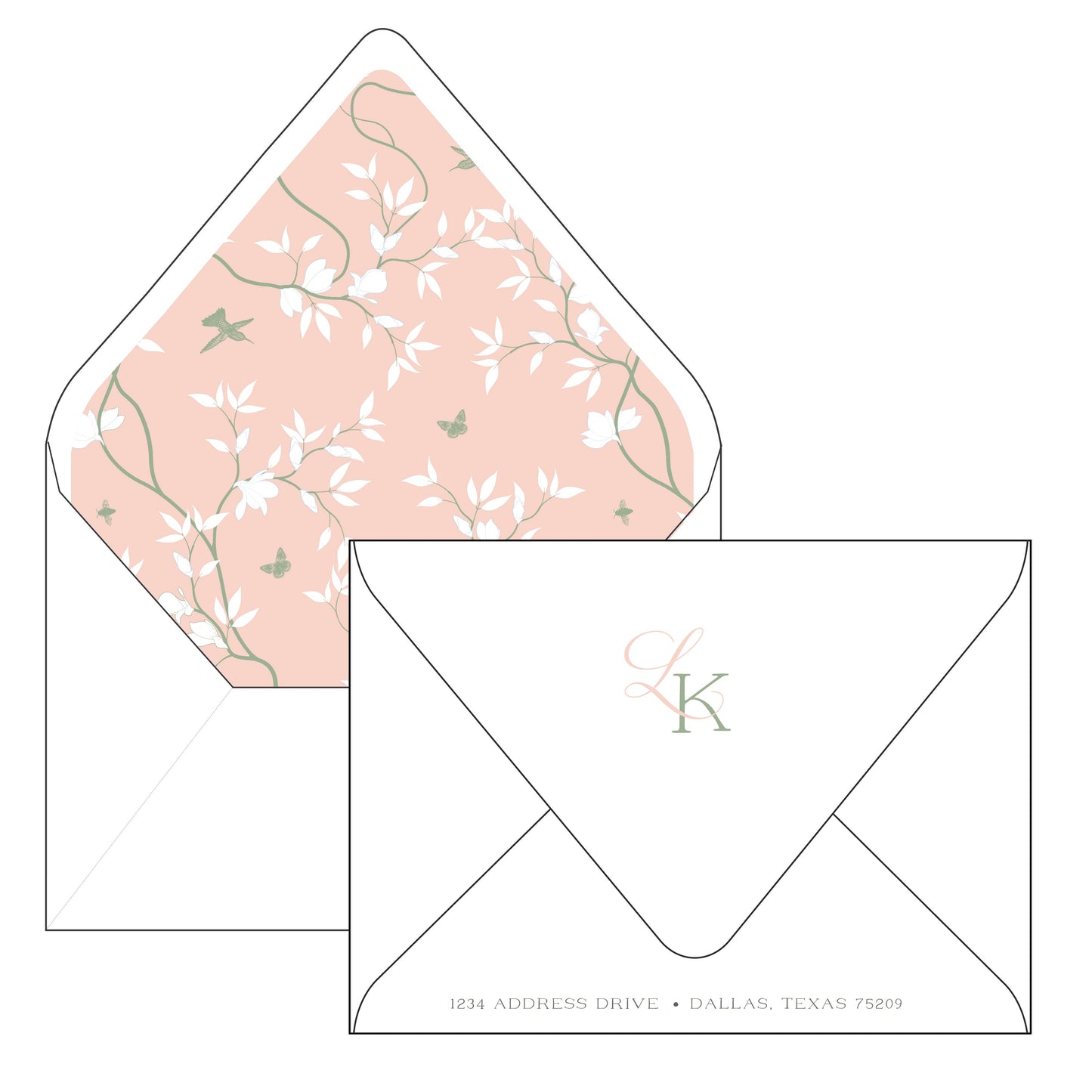 monogram bloom | invitation