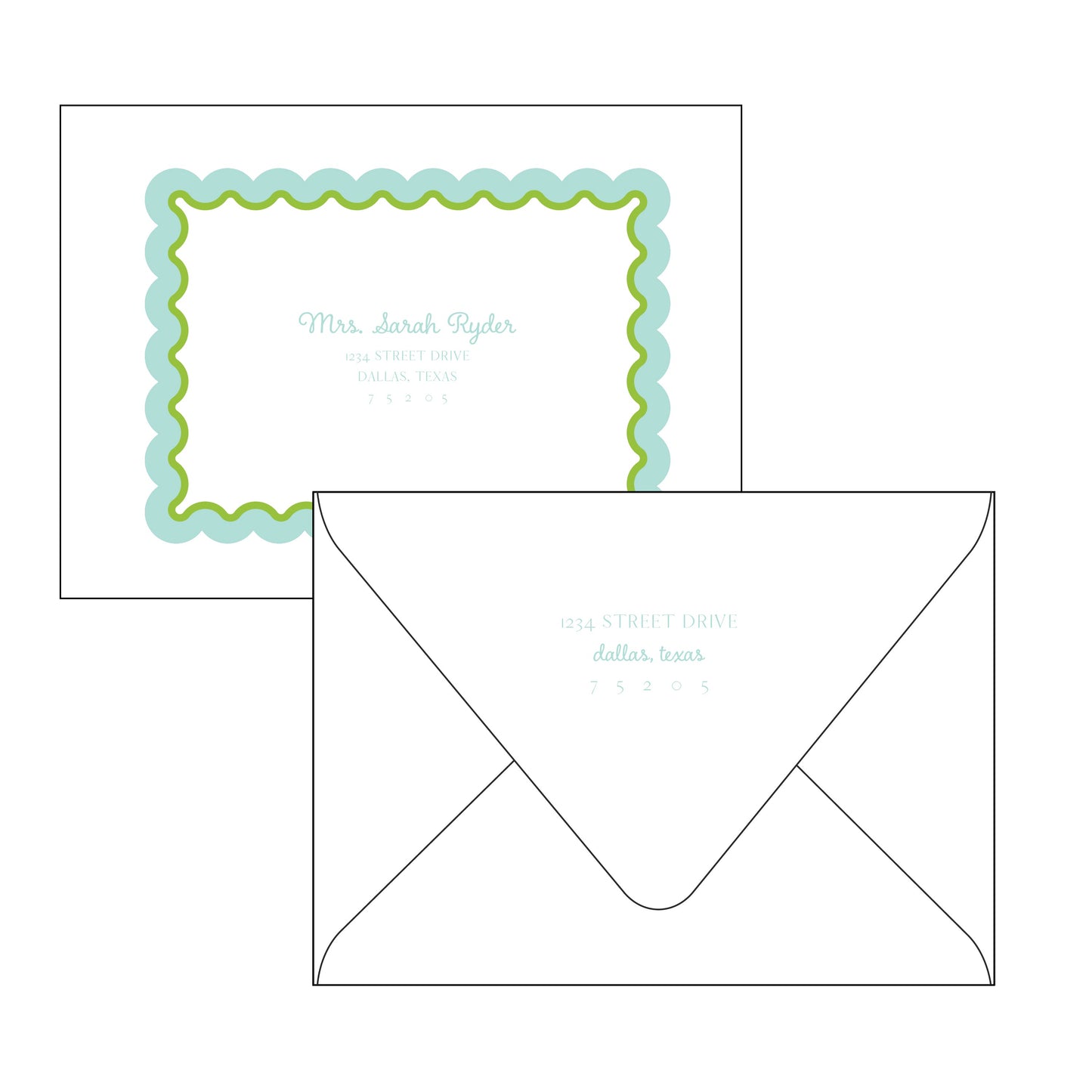 scallops and stripes | invitation
