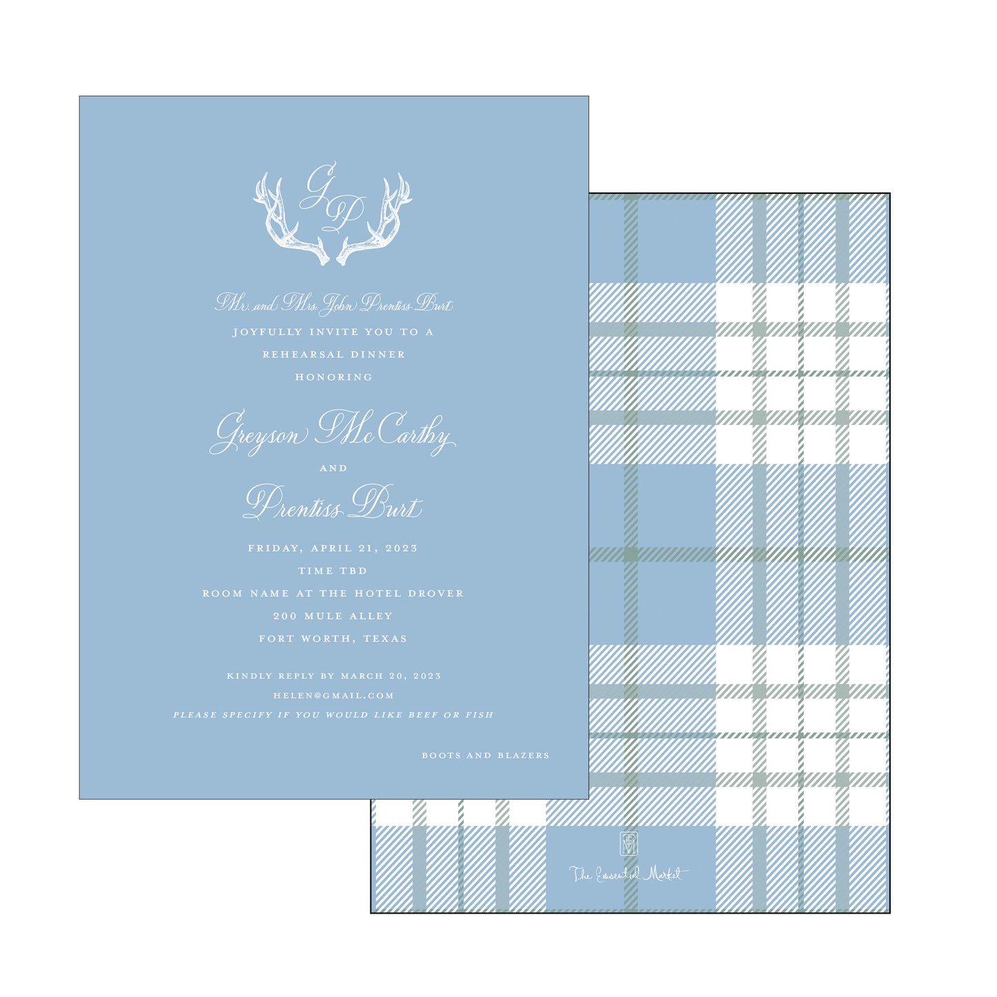 The Essential Market Personalized Party Invitation