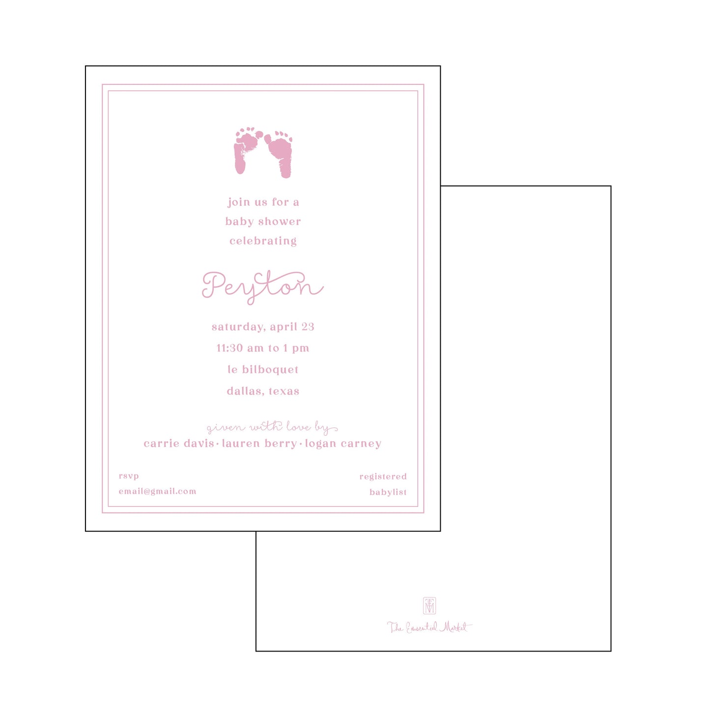 The Essential Market Personalized Party Invitation