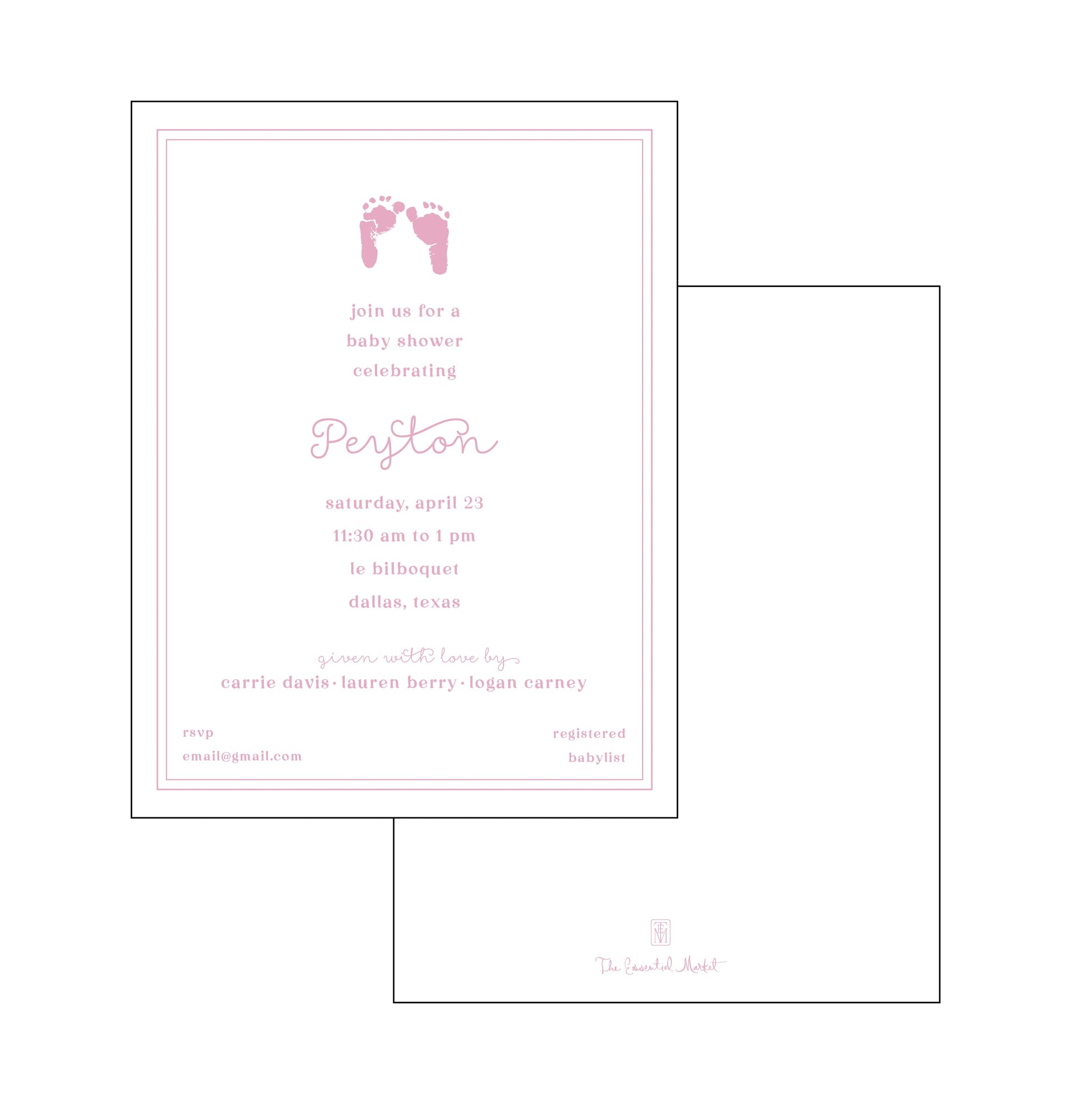 The Essential Market Personalized Party Invitation